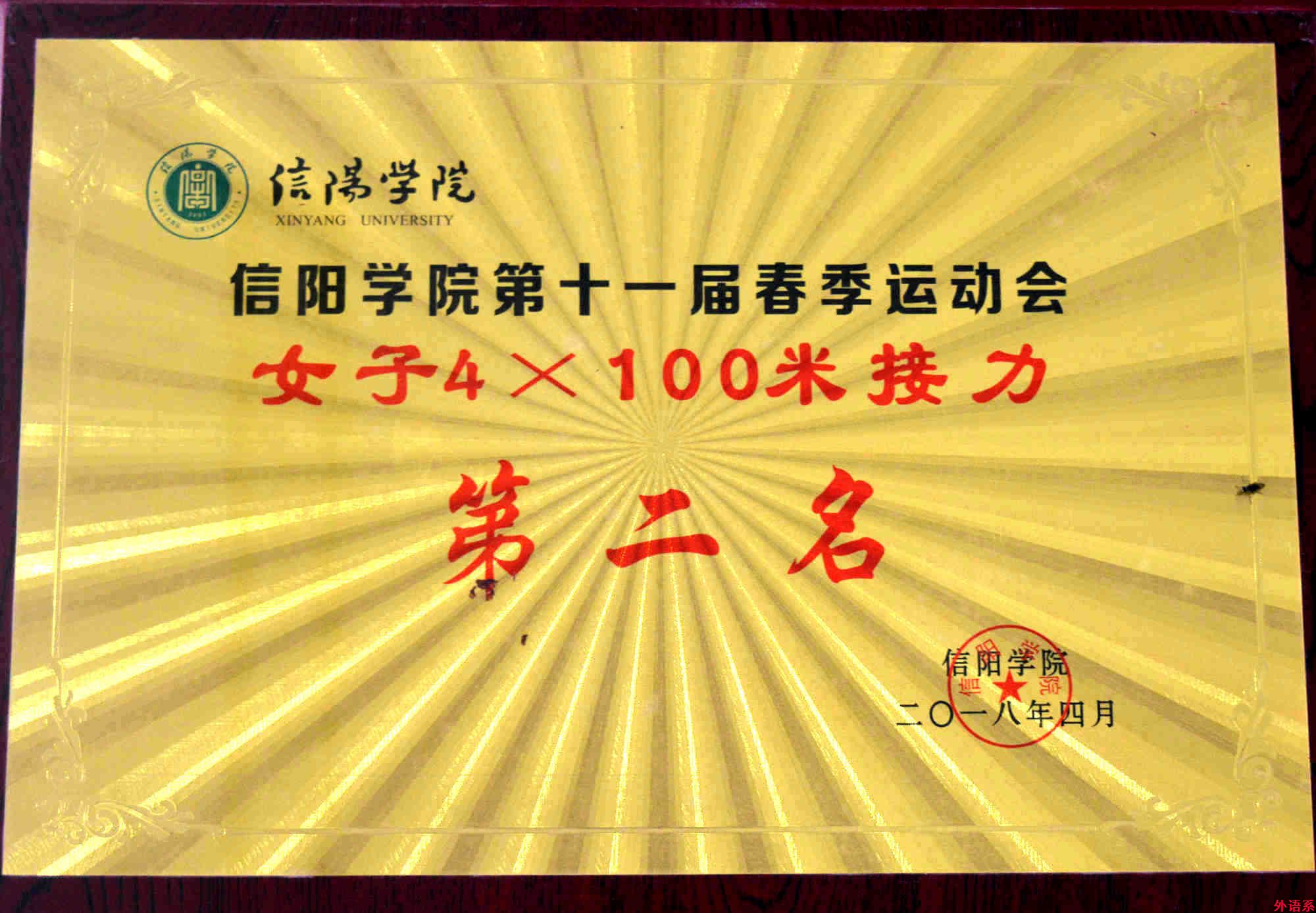 外国语学院在2018年校十一届运动会再创佳绩